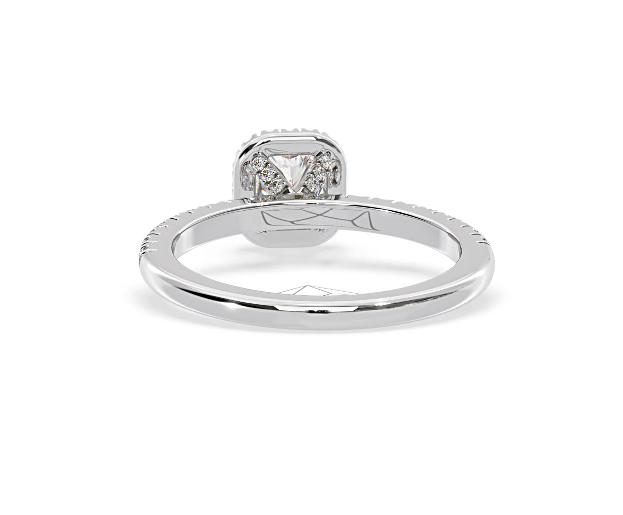 Beatrice Diamond Halo Engagement Ring in Platinum 1ct G/SI1 - Image 45