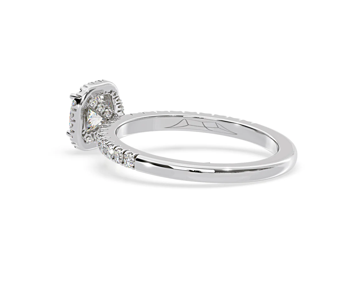 Beatrice Diamond Halo Engagement Ring in Platinum 1ct G/SI2 - Image 116