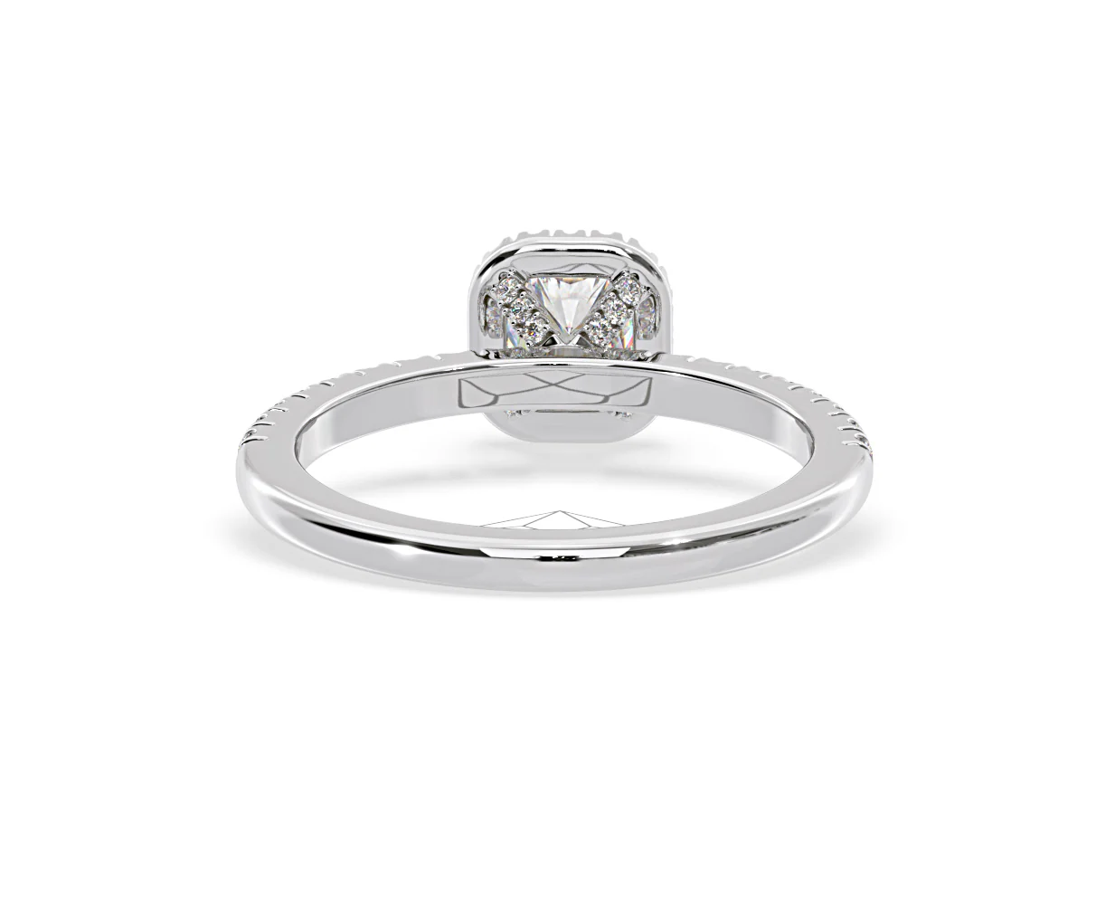 Beatrice Diamond Halo Engagement Ring in Platinum 1ct G/SI2 - Image 128