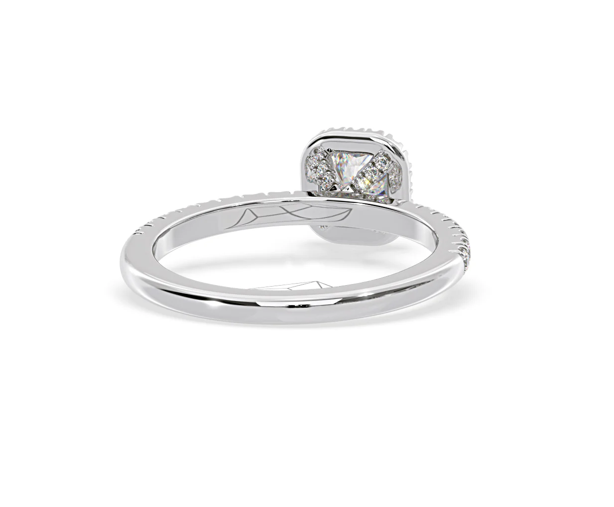 Beatrice Diamond Halo Engagement Ring in Platinum 1ct G/SI2 - Image 131