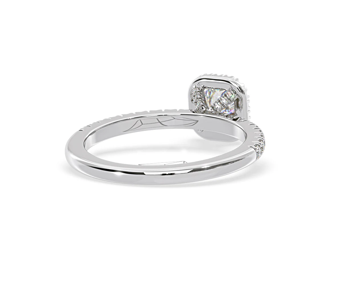 Beatrice Diamond Halo Engagement Ring in Platinum 1ct G/SI2 - Image 133