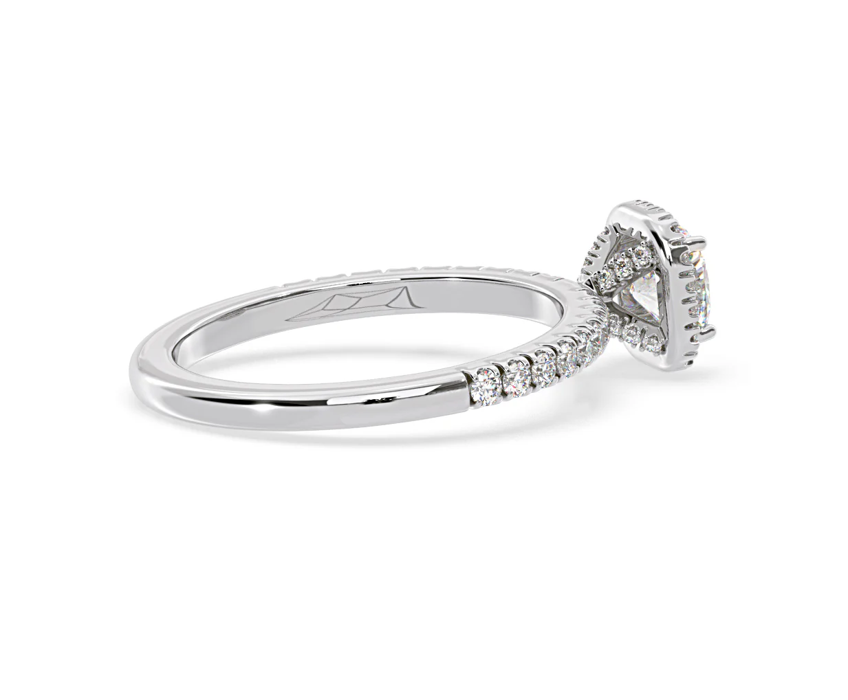 Beatrice Diamond Halo Engagement Ring in Platinum 1ct G/SI2 - Image 142