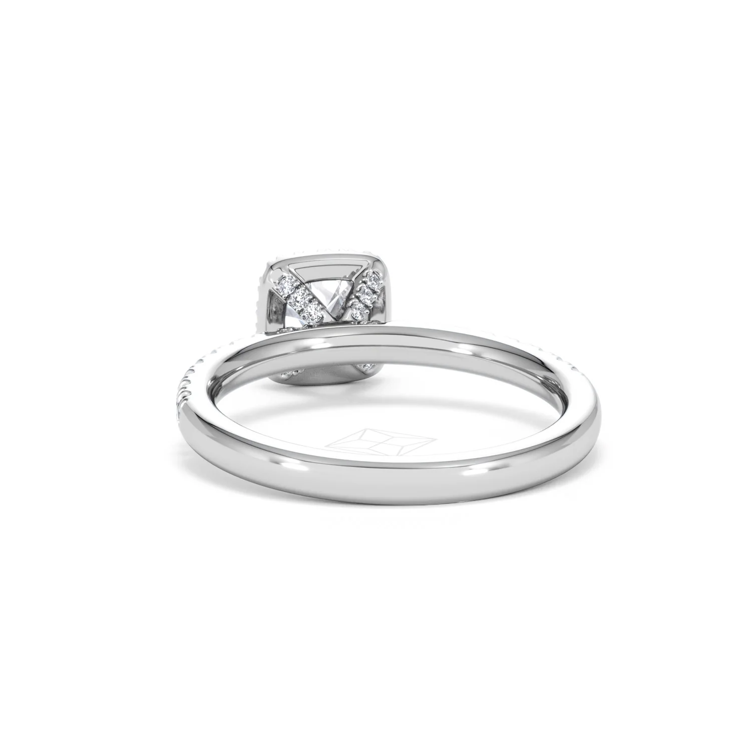 Beatrice Diamond Halo Engagement Ring in Platinum 1ct G/SI2 - Image 51