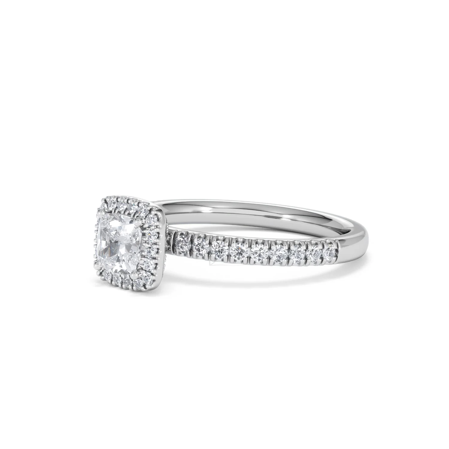 Beatrice Diamond Halo Engagement Ring in Platinum 1ct G/SI2 - Image 78