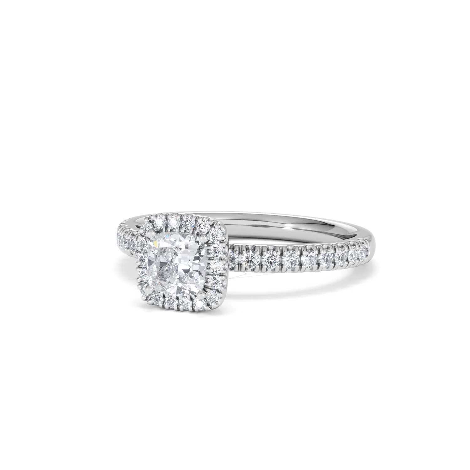 Beatrice Diamond Halo Engagement Ring in Platinum 1ct G/SI2 - Image 83