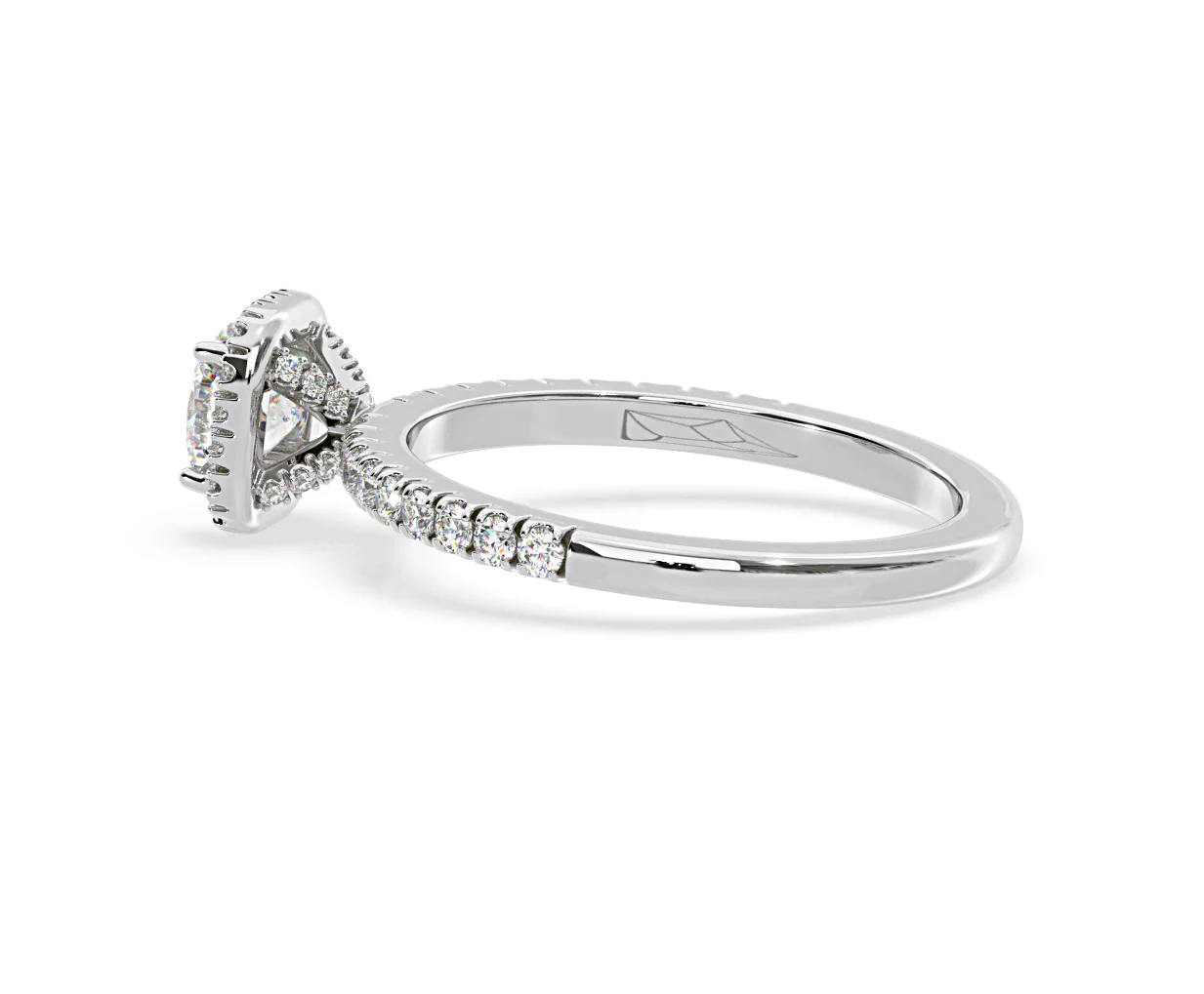 Beatrice Diamond Halo Engagement Ring in Platinum 1ct G/VS1 - Image 31