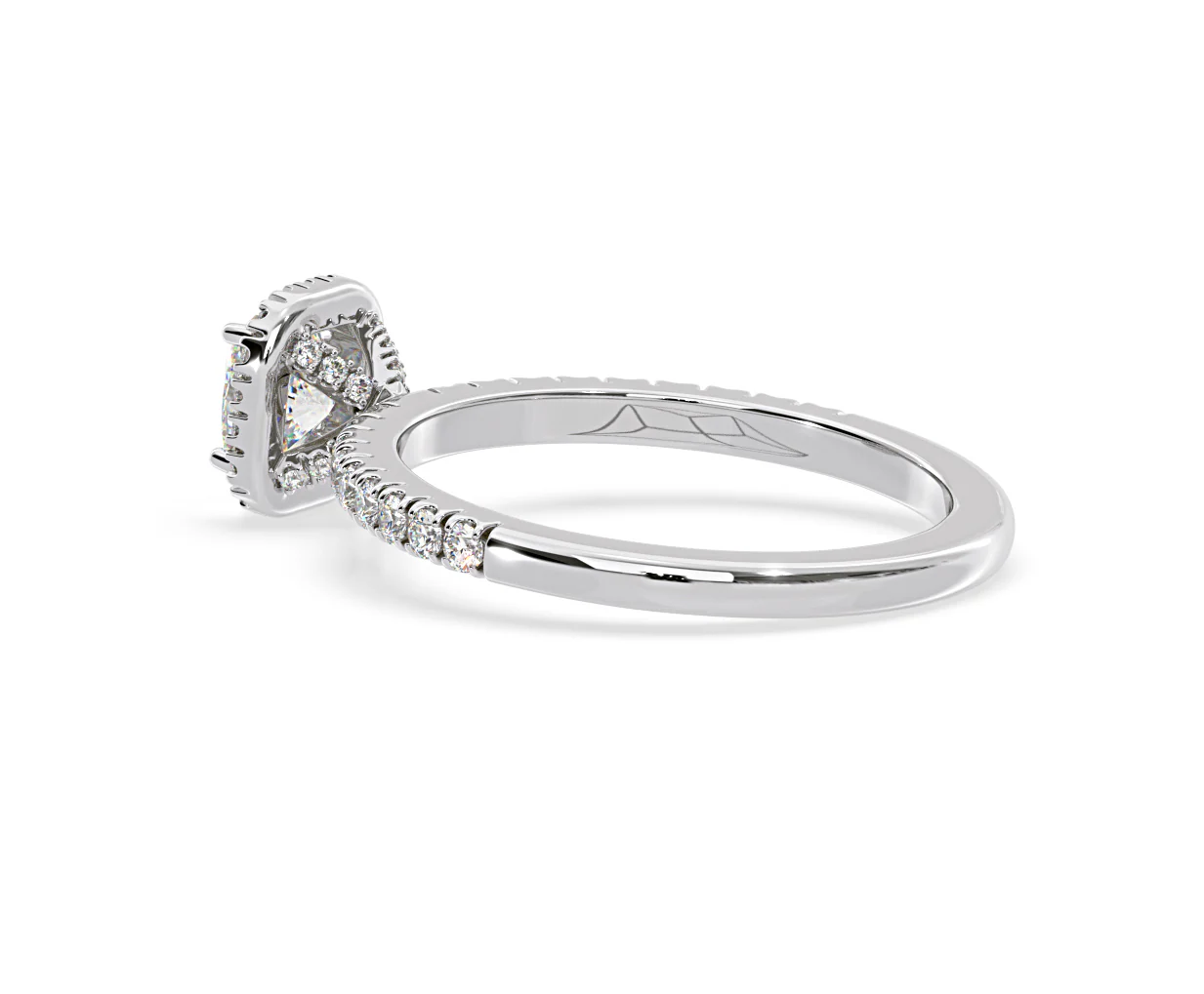 Beatrice Diamond Halo Engagement Ring in Platinum 1ct G/VS1 - Image 34