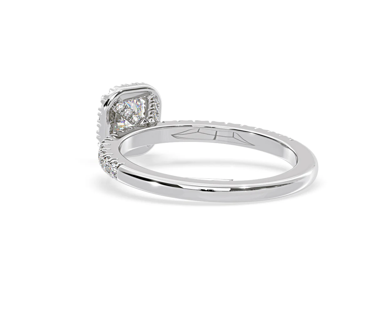 Beatrice Diamond Halo Engagement Ring in Platinum 1ct G/VS1 - Image 39