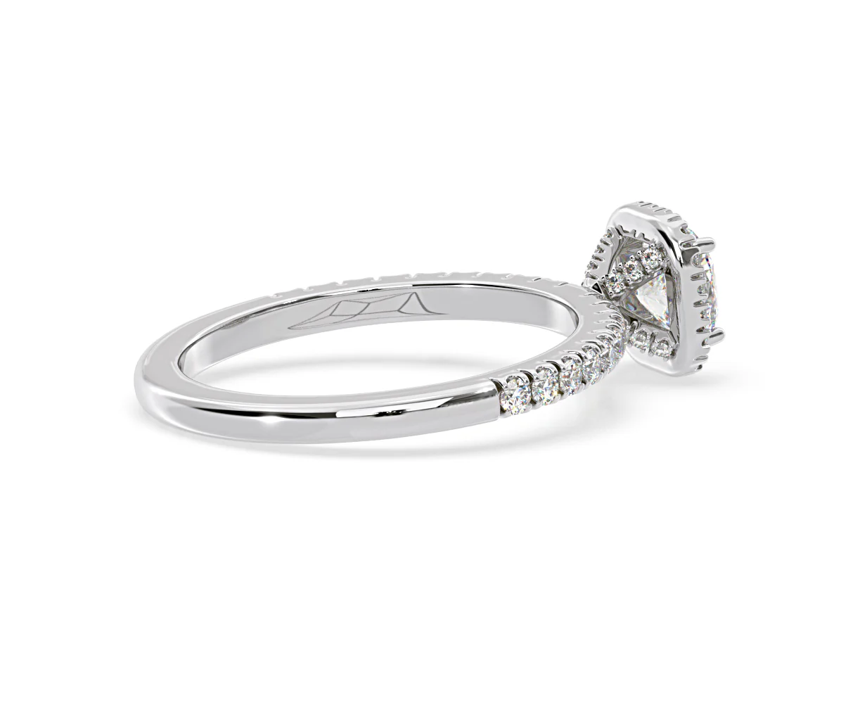 Beatrice Diamond Halo Engagement Ring in Platinum 1ct G/VS1 - Image 60