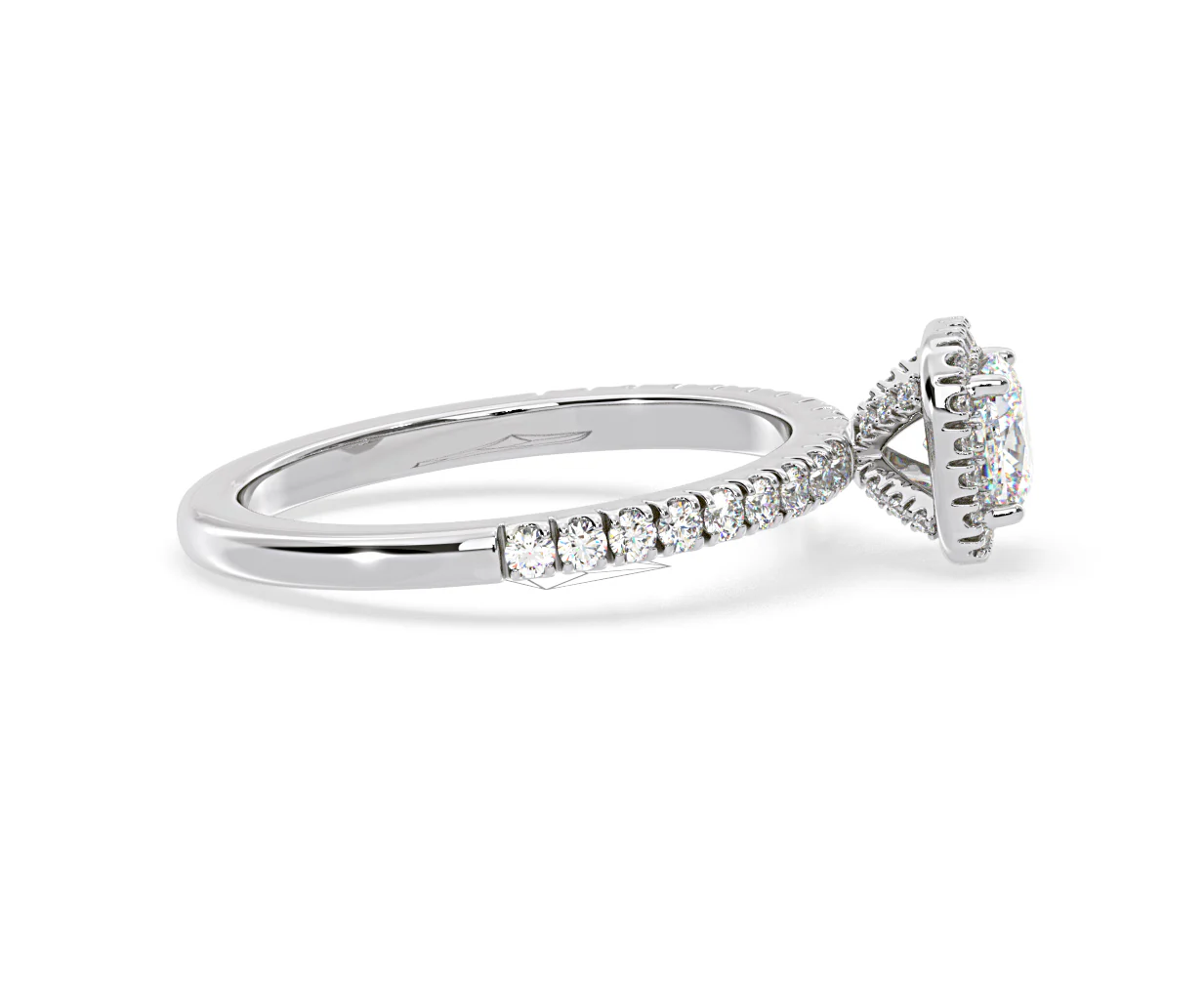 Beatrice Diamond Halo Engagement Ring in Platinum 1ct G/VS1 - Image 67