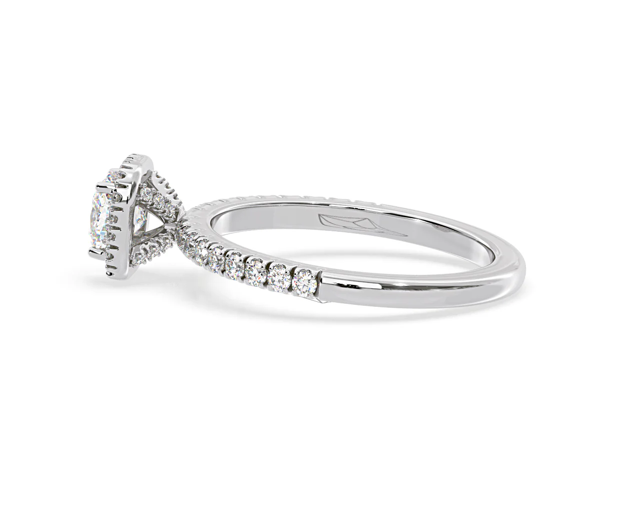 Beatrice Diamond Halo Engagement Ring in Platinum 1ct G/VS2 - Image 110