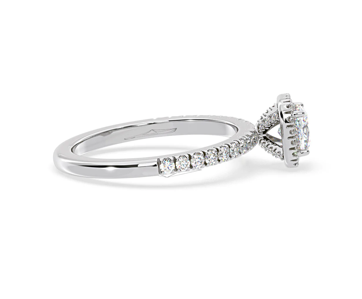 Beatrice Diamond Halo Engagement Ring in Platinum 1ct G/VS2 - Image 147