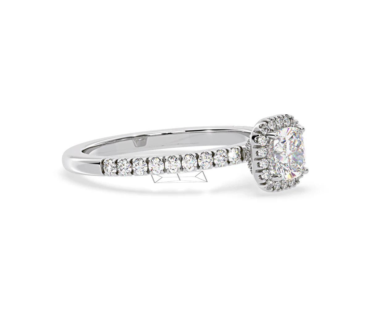Beatrice Diamond Halo Engagement Ring in Platinum 1ct G/VS2 - Image 156