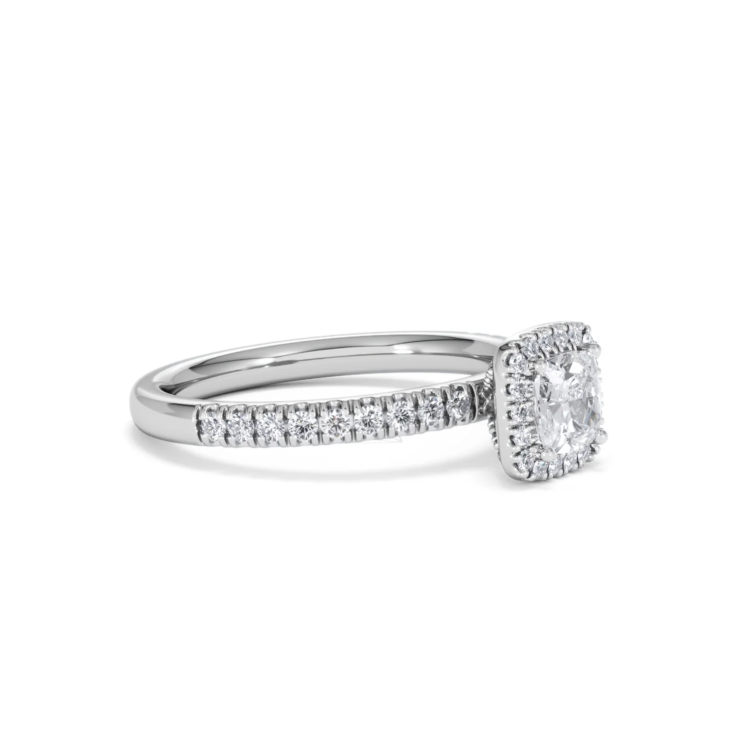 Beatrice Diamond Halo Engagement Ring in Platinum 1ct G/VS2 - Image 19