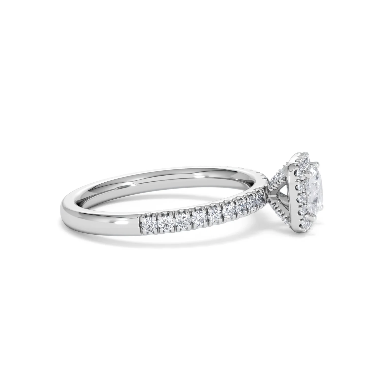 Beatrice Diamond Halo Engagement Ring in Platinum 1ct G/VS2 - Image 25