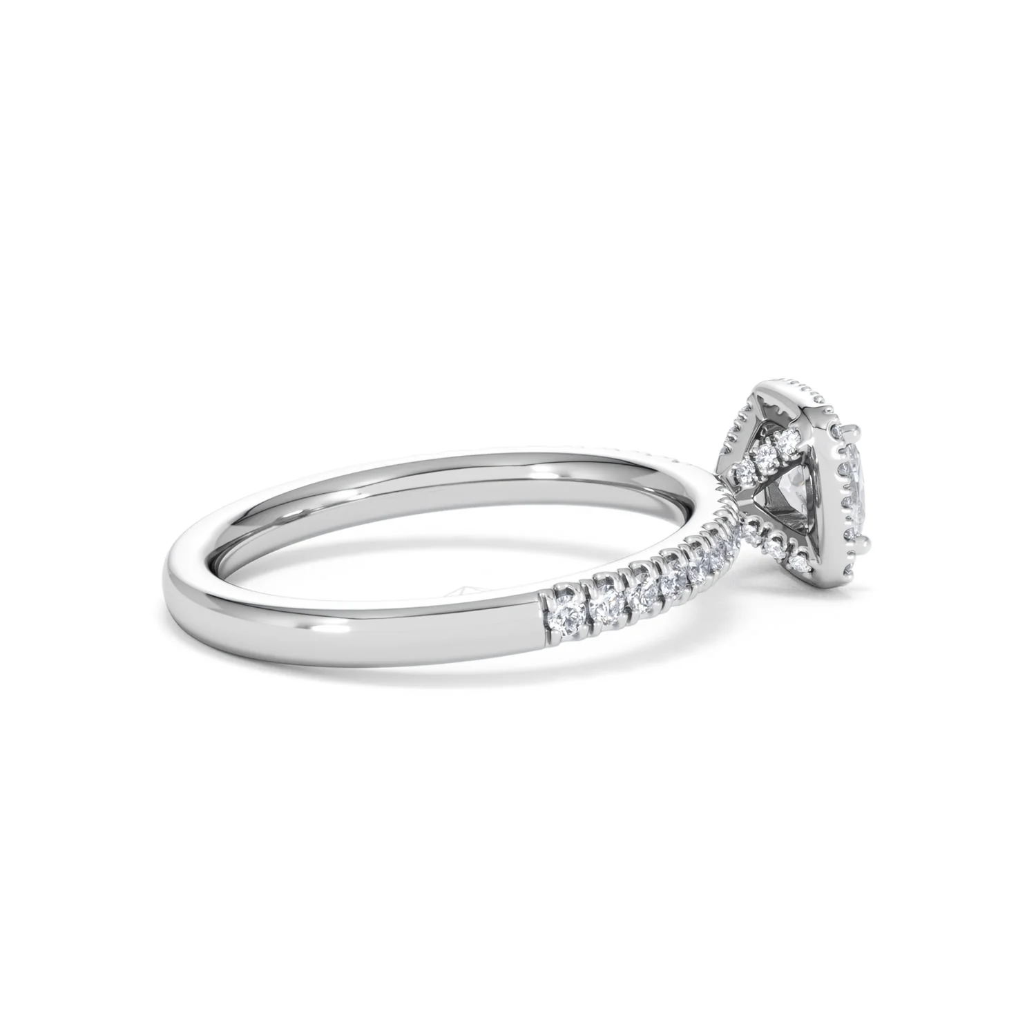 Beatrice Diamond Halo Engagement Ring in Platinum 1ct G/VS2 - Image 32