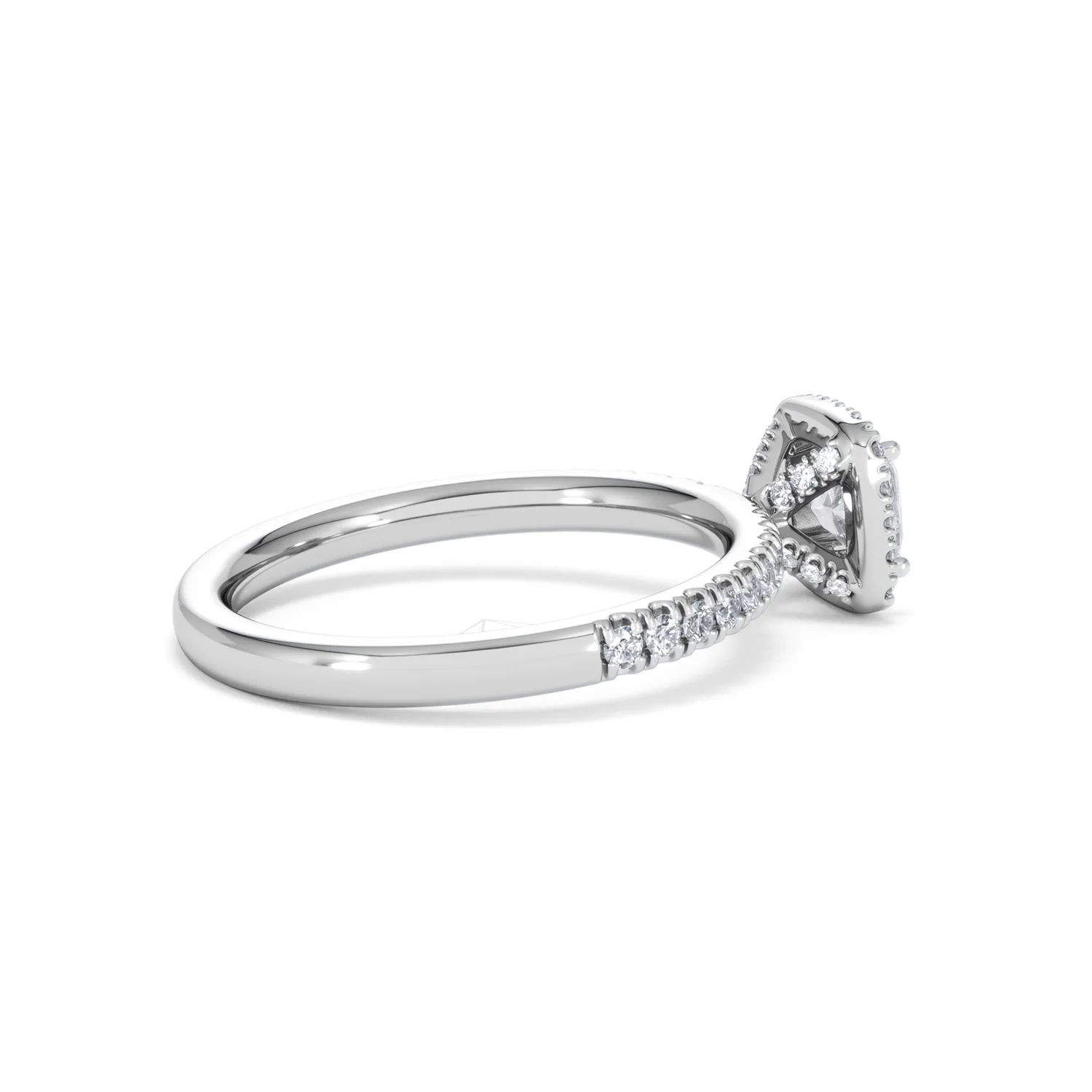Beatrice Diamond Halo Engagement Ring in Platinum 1ct G/VS2 - Image 33