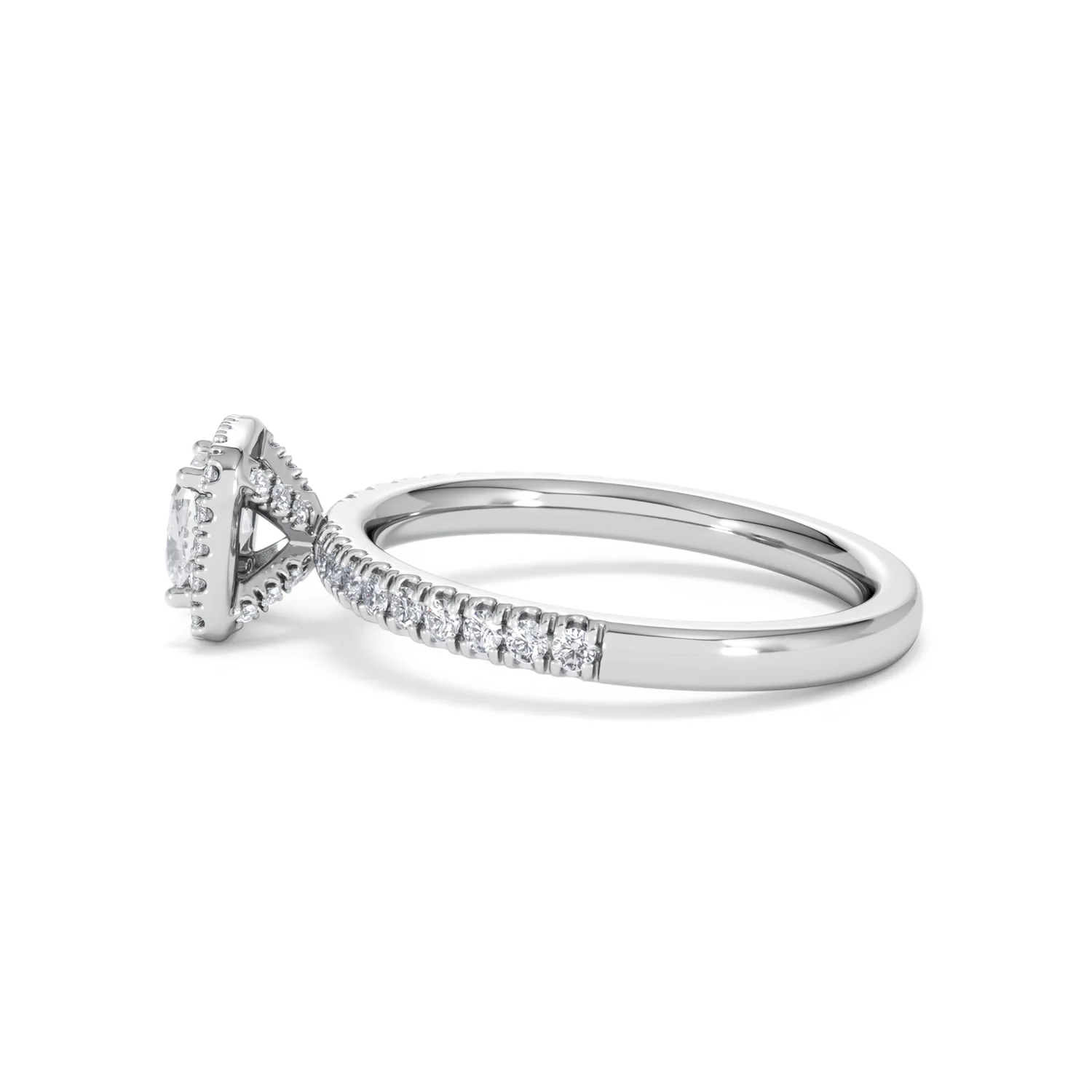 Beatrice Diamond Halo Engagement Ring in Platinum 1ct G/VS2 - Image 67