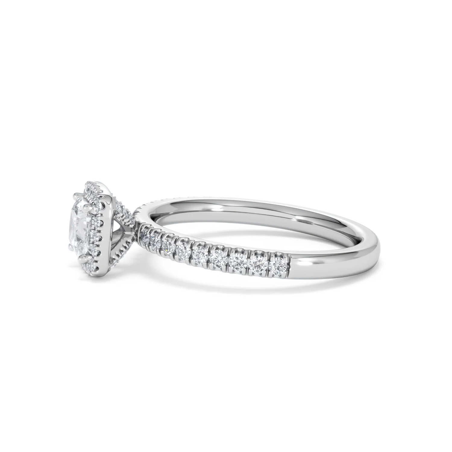 Beatrice Diamond Halo Engagement Ring in Platinum 1ct G/VS2 - Image 71