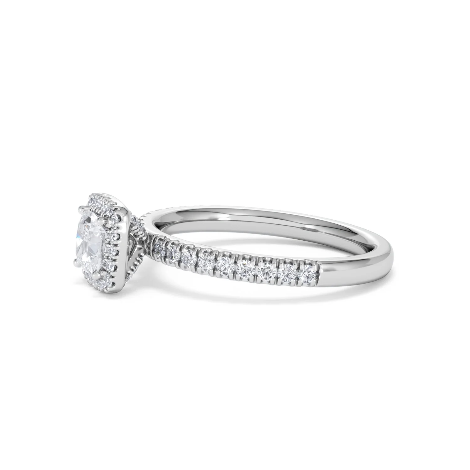 Beatrice Diamond Halo Engagement Ring in Platinum 1ct G/VS2 - Image 73