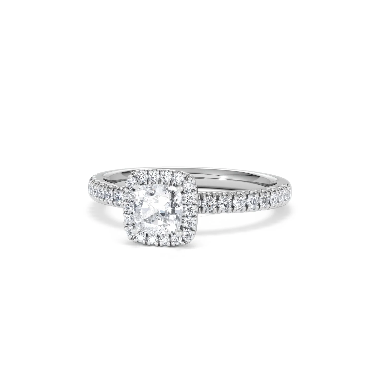 Beatrice Diamond Halo Engagement Ring in Platinum 1ct G/VS2 - Image 85
