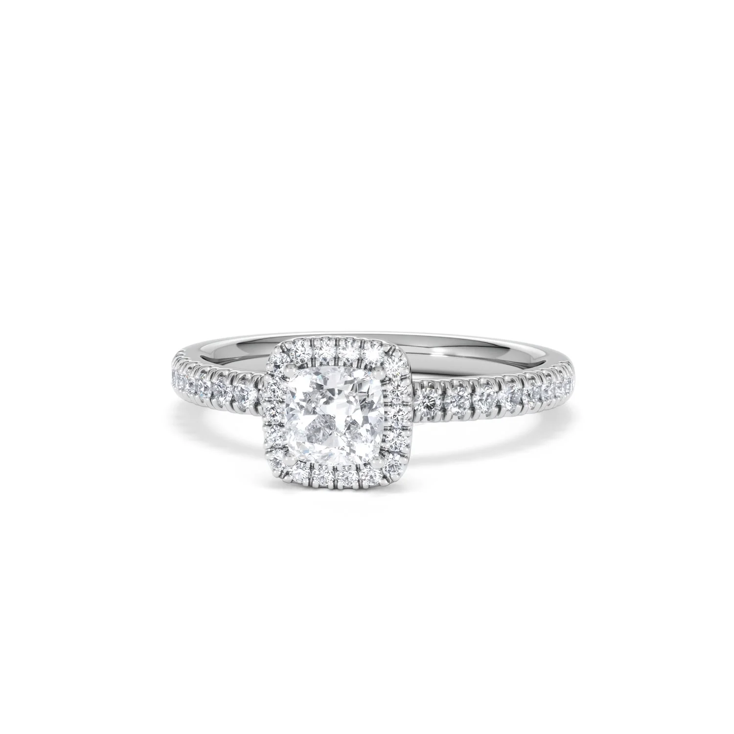 Beatrice Diamond Halo Engagement Ring in Platinum 1ct G/VS2 - Image 86