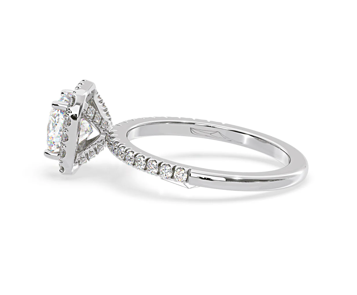 Beatrice Lab Diamond Halo Engagement Ring 18K White Gold 1.65ct F/VS1 - Image 110