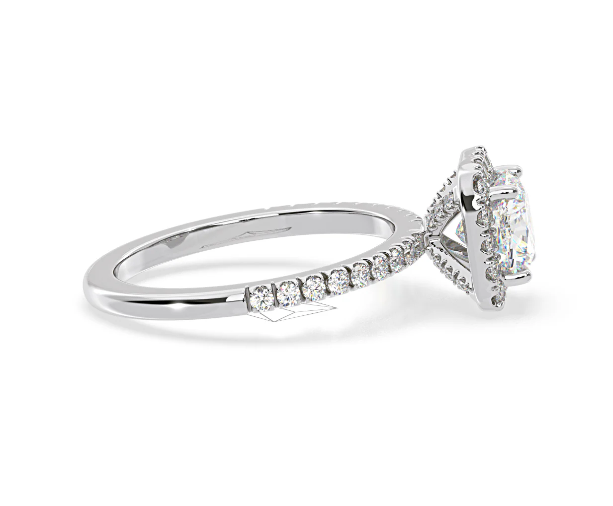 Beatrice Lab Diamond Halo Engagement Ring 18K White Gold 1.65ct F/VS1 - Image 148