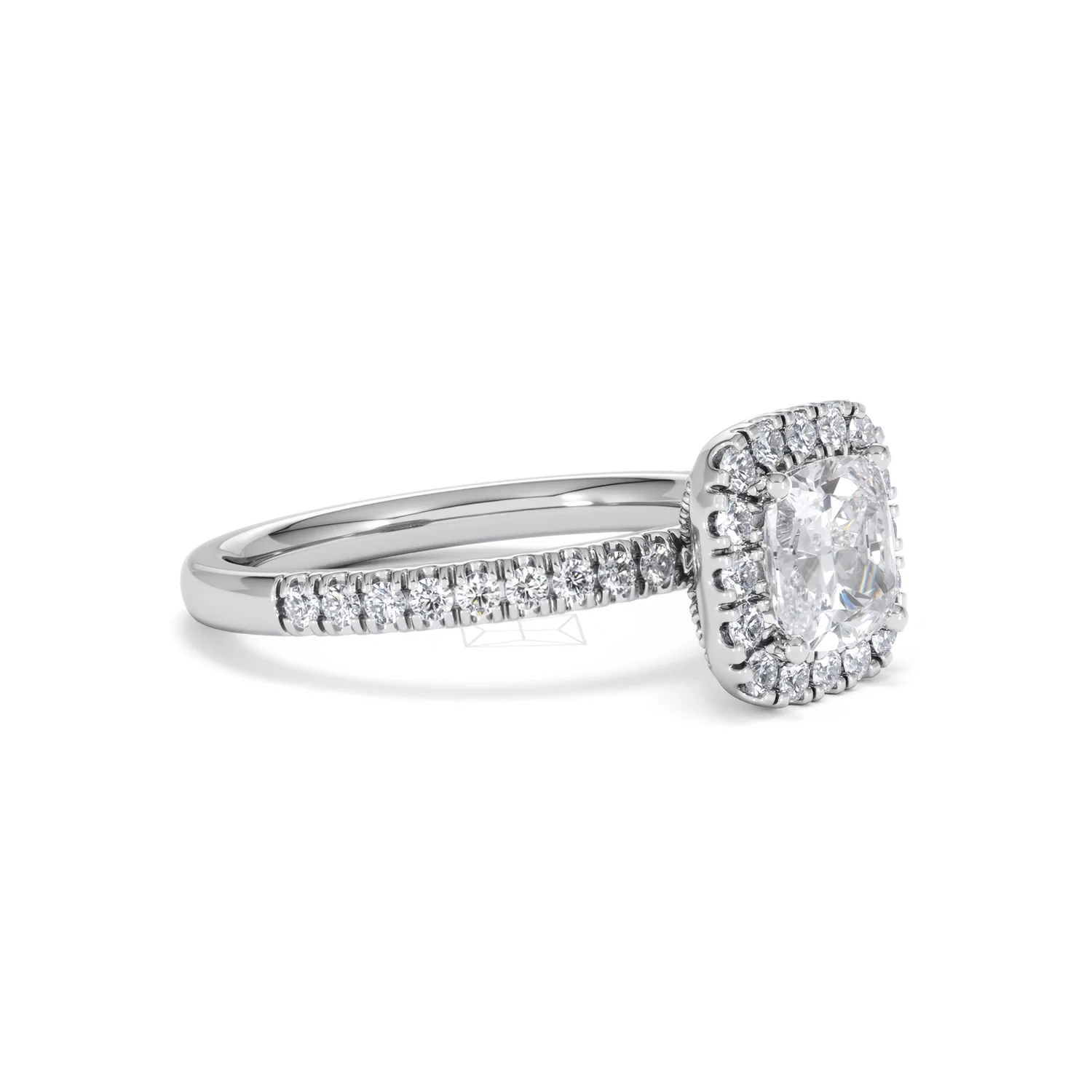 Beatrice Lab Diamond Halo Engagement Ring 18K White Gold 1.65ct F/VS1 - Image 19
