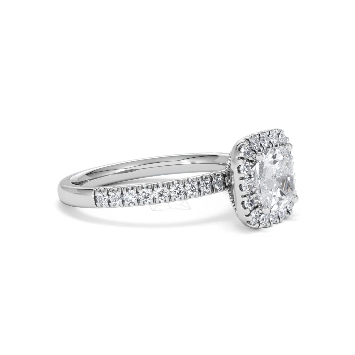 Beatrice Lab Diamond Halo Engagement Ring 18K White Gold 1.65ct F/VS1 - Image 20