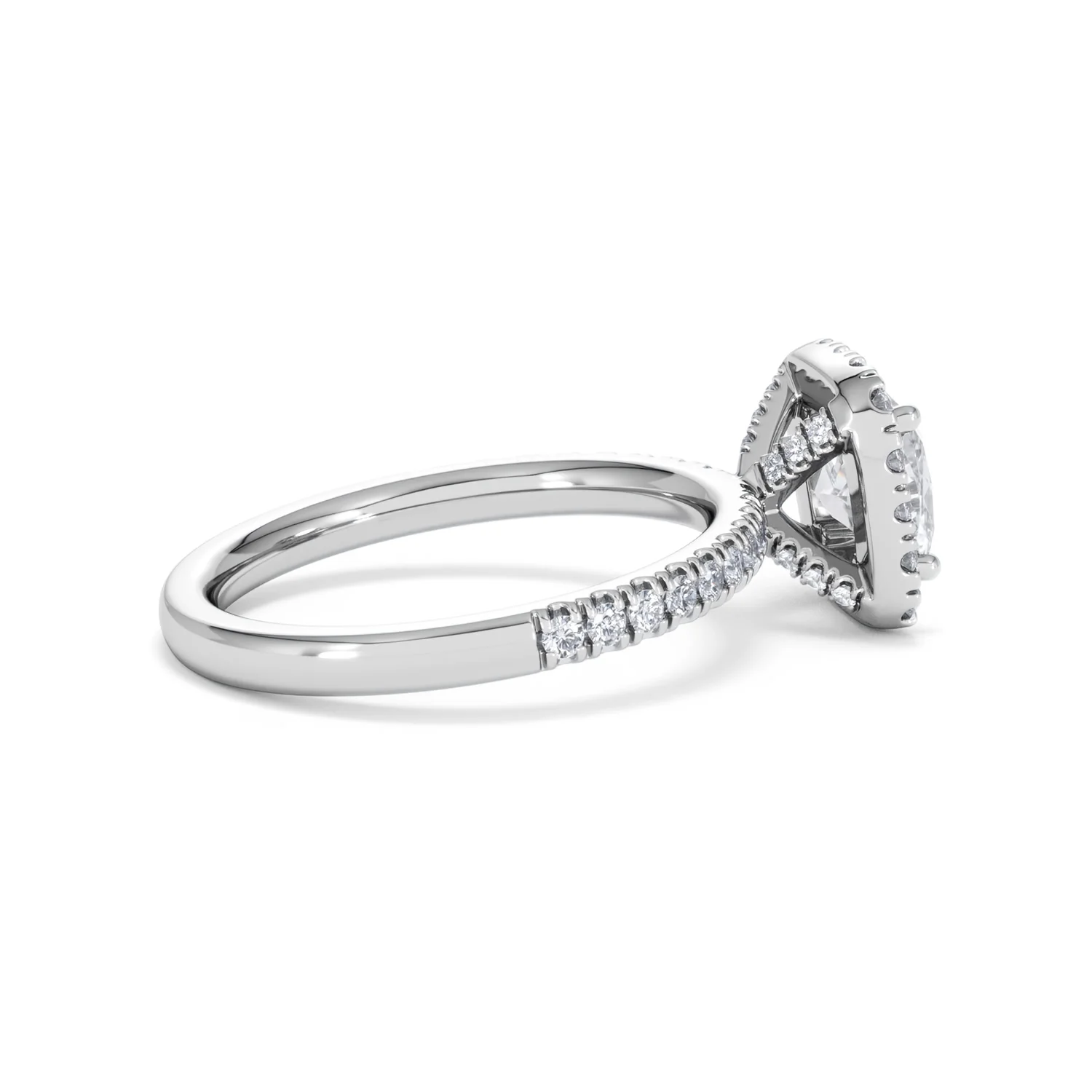 Beatrice Lab Diamond Halo Engagement Ring 18K White Gold 1.65ct F/VS1 - Image 31