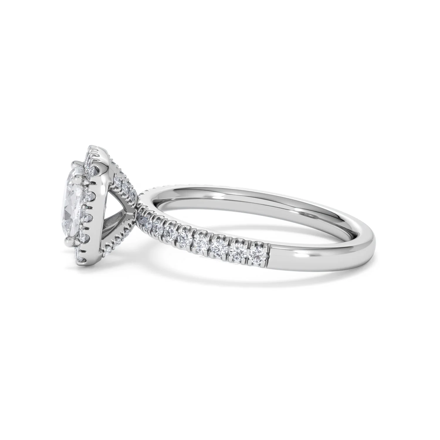 Beatrice Lab Diamond Halo Engagement Ring 18K White Gold 1.65ct F/VS1 - Image 69