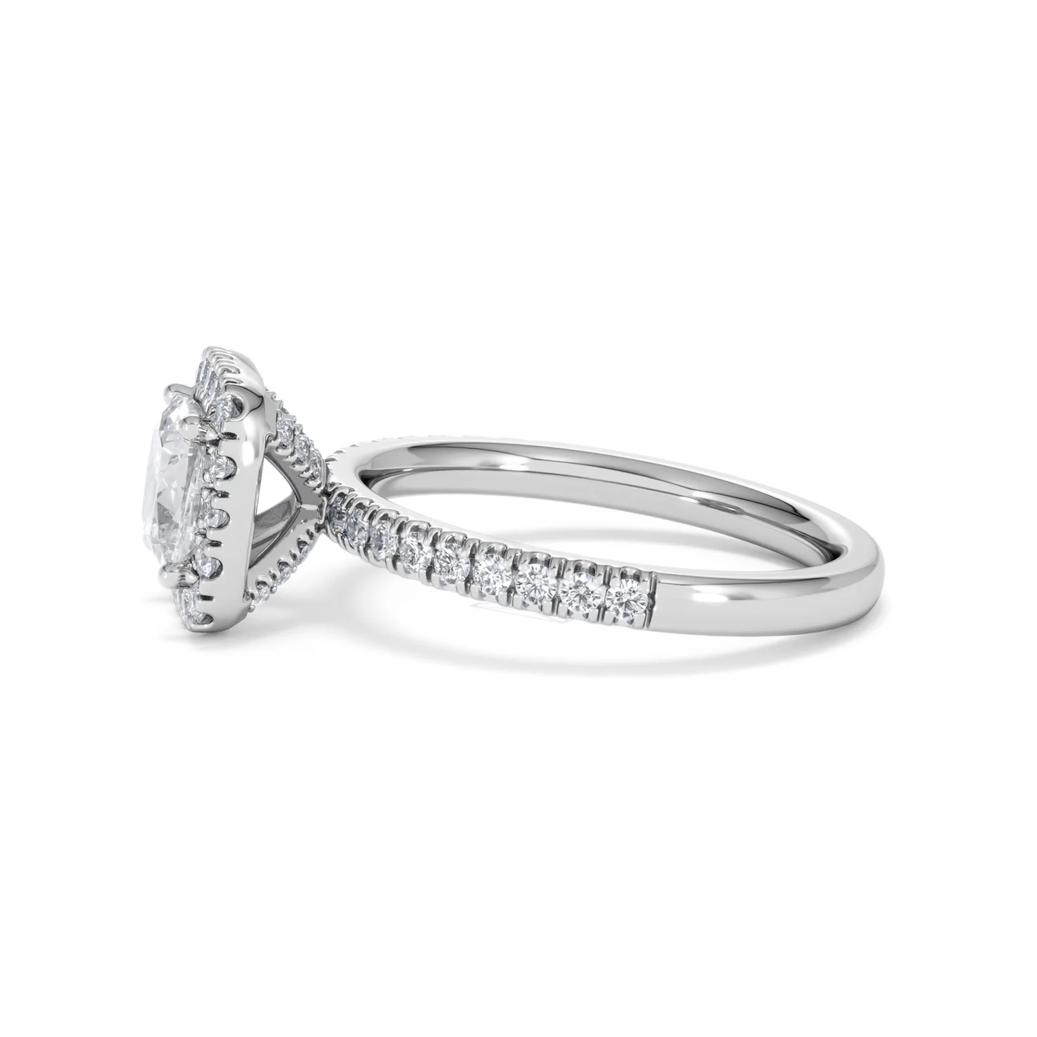 Beatrice Lab Diamond Halo Engagement Ring 18K White Gold 1.65ct F/VS1 - Image 70