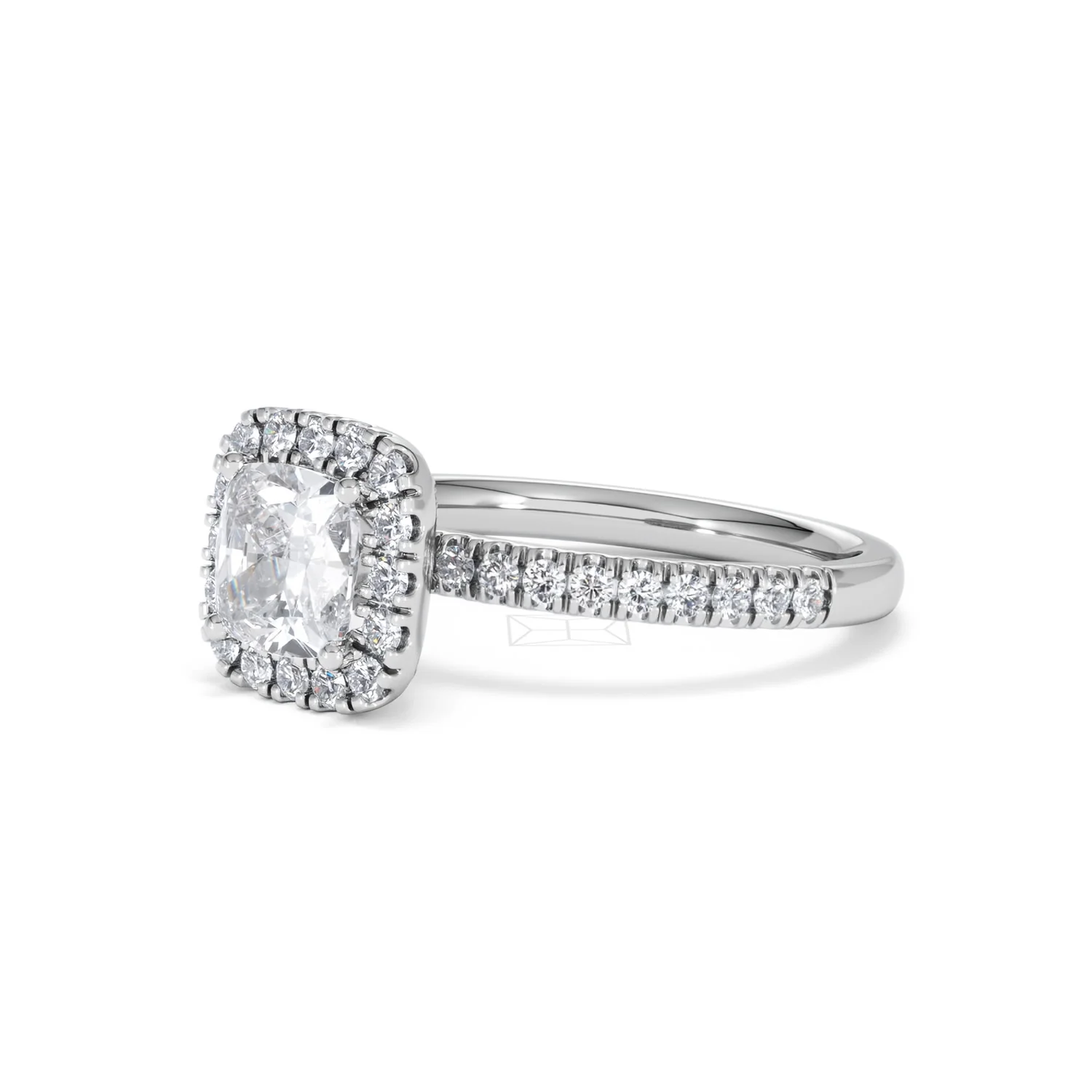 Beatrice Lab Diamond Halo Engagement Ring 18K White Gold 1.65ct F/VS1 - Image 78