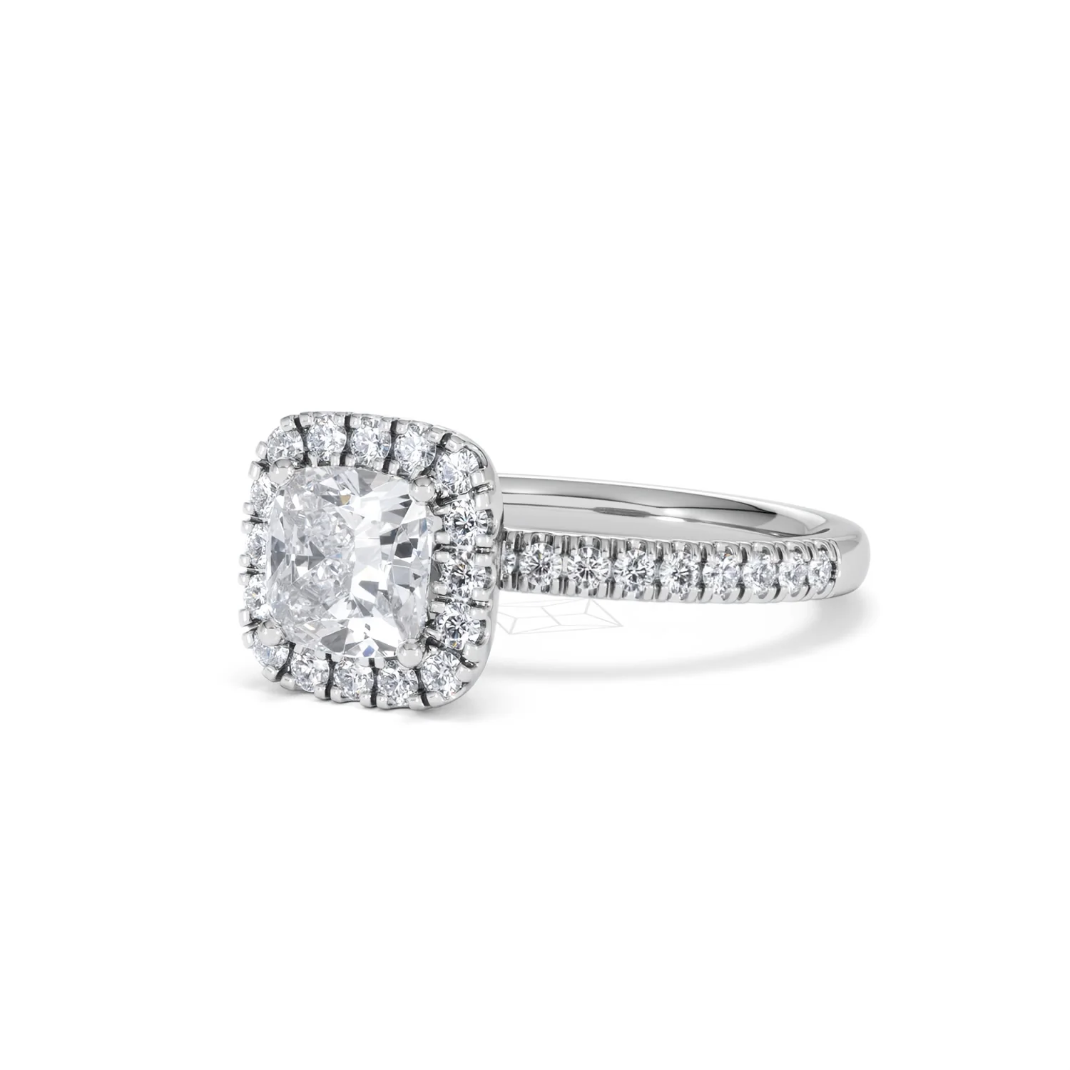 Beatrice Lab Diamond Halo Engagement Ring 18K White Gold 1.65ct F/VS1 - Image 81