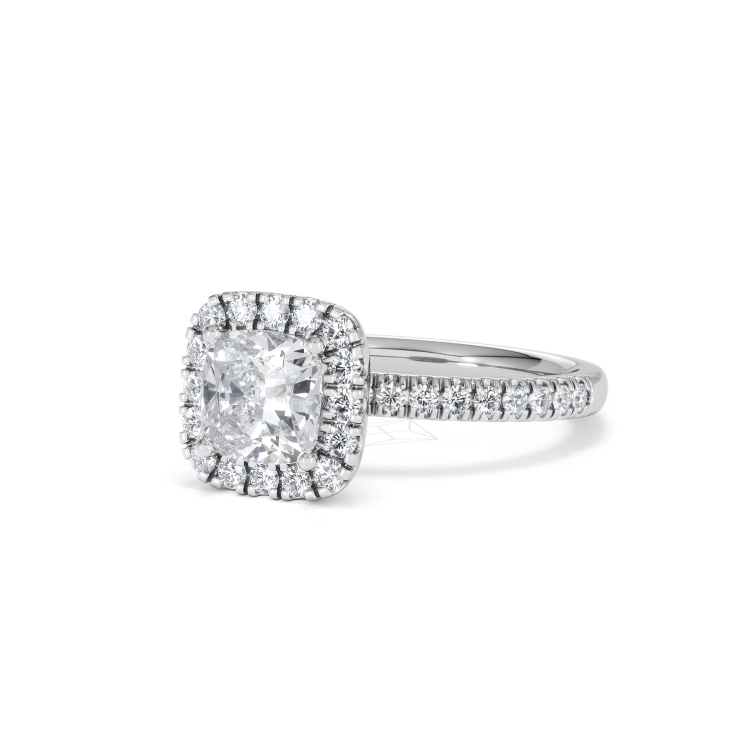 Beatrice Lab Diamond Halo Engagement Ring 18K White Gold 1.65ct F/VS1 - Image 82
