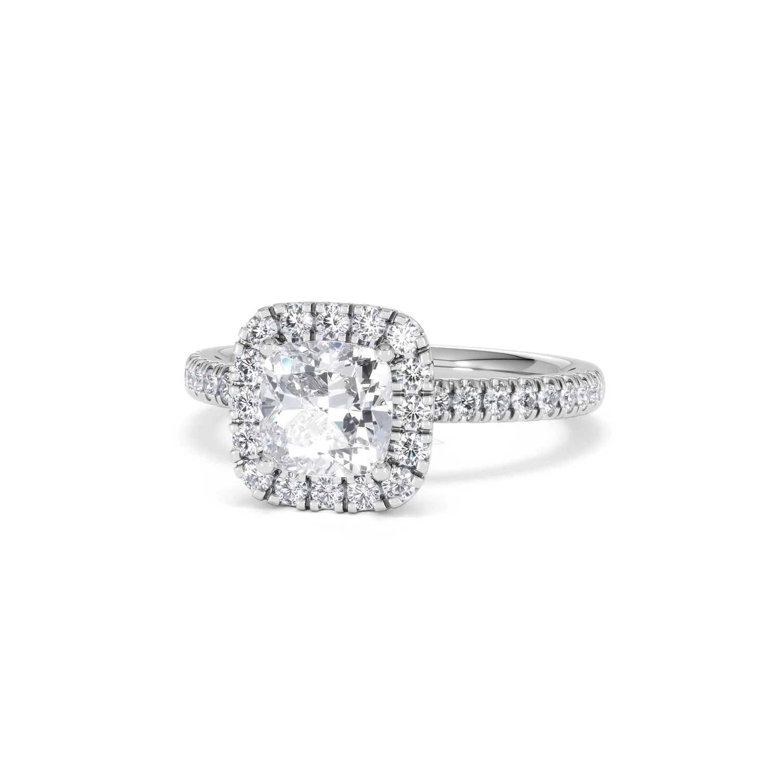 Beatrice Lab Diamond Halo Engagement Ring 18K White Gold 1.65ct F/VS1 - Image 85