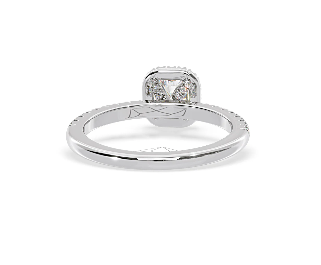 Beatrice Lab Diamond Halo Engagement Ring 18K White Gold 1ct F/VS1 - Image 129