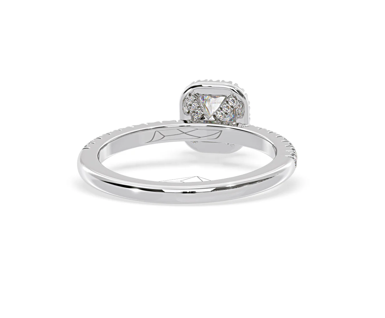 Beatrice Lab Diamond Halo Engagement Ring 18K White Gold 1ct F/VS1 - Image 130