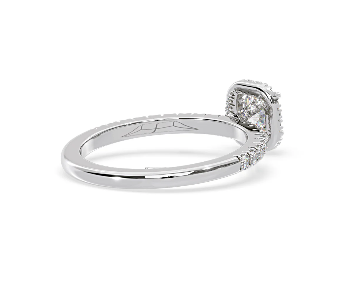 Beatrice Lab Diamond Halo Engagement Ring 18K White Gold 1ct F/VS1 - Image 137