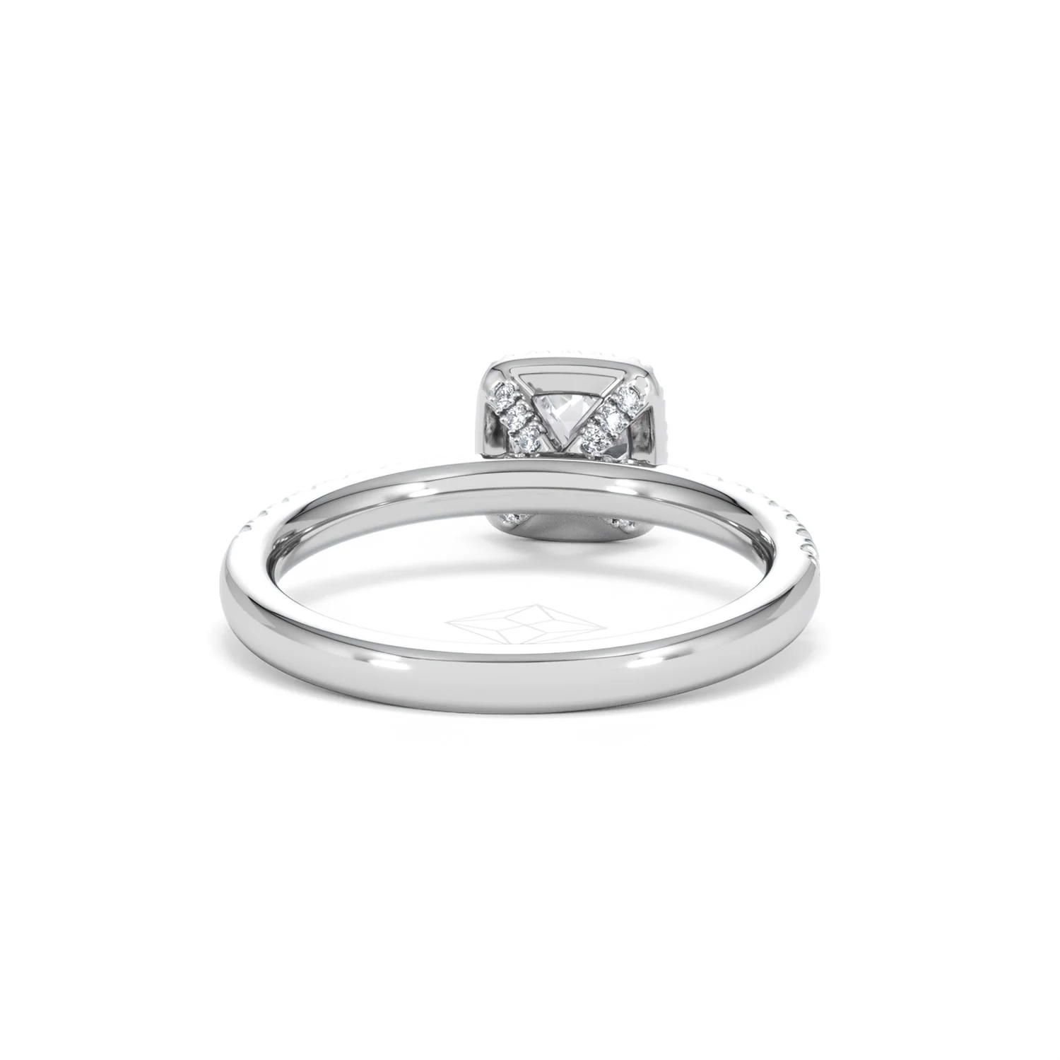 Beatrice Lab Diamond Halo Engagement Ring 18K White Gold 1ct F/VS1 - Image 46