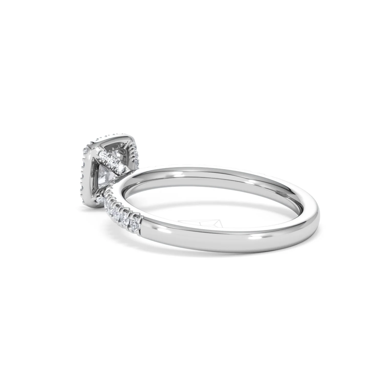 Beatrice Lab Diamond Halo Engagement Ring 18K White Gold 1ct F/VS1 - Image 59