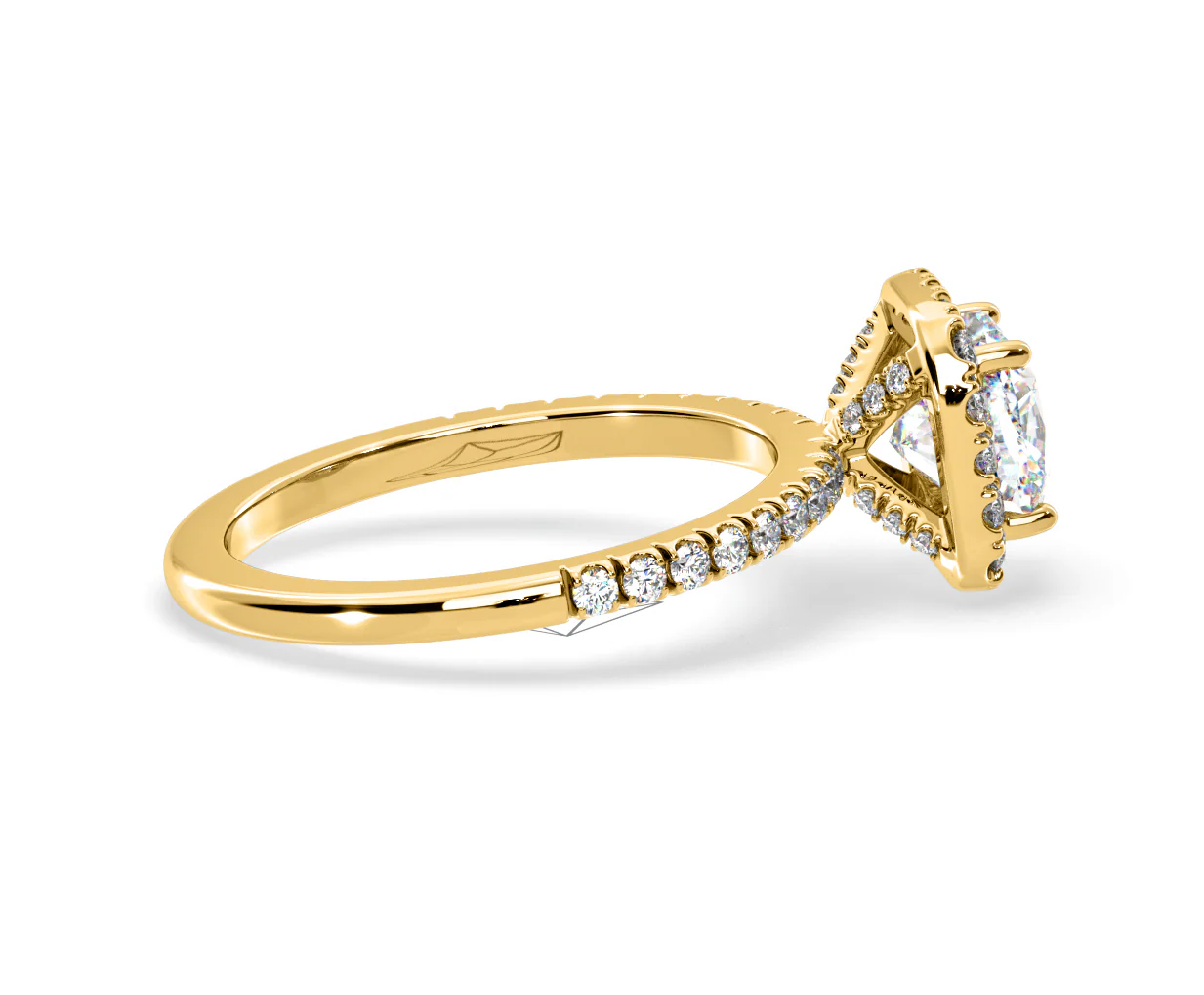 Beatrice Lab Diamond Halo Engagement Ring in 18K Gold 1.65ct F/VS1 - Image 145