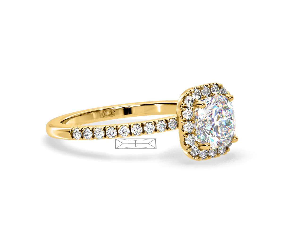 Beatrice Lab Diamond Halo Engagement Ring in 18K Gold 1.65ct F/VS1 - Image 157