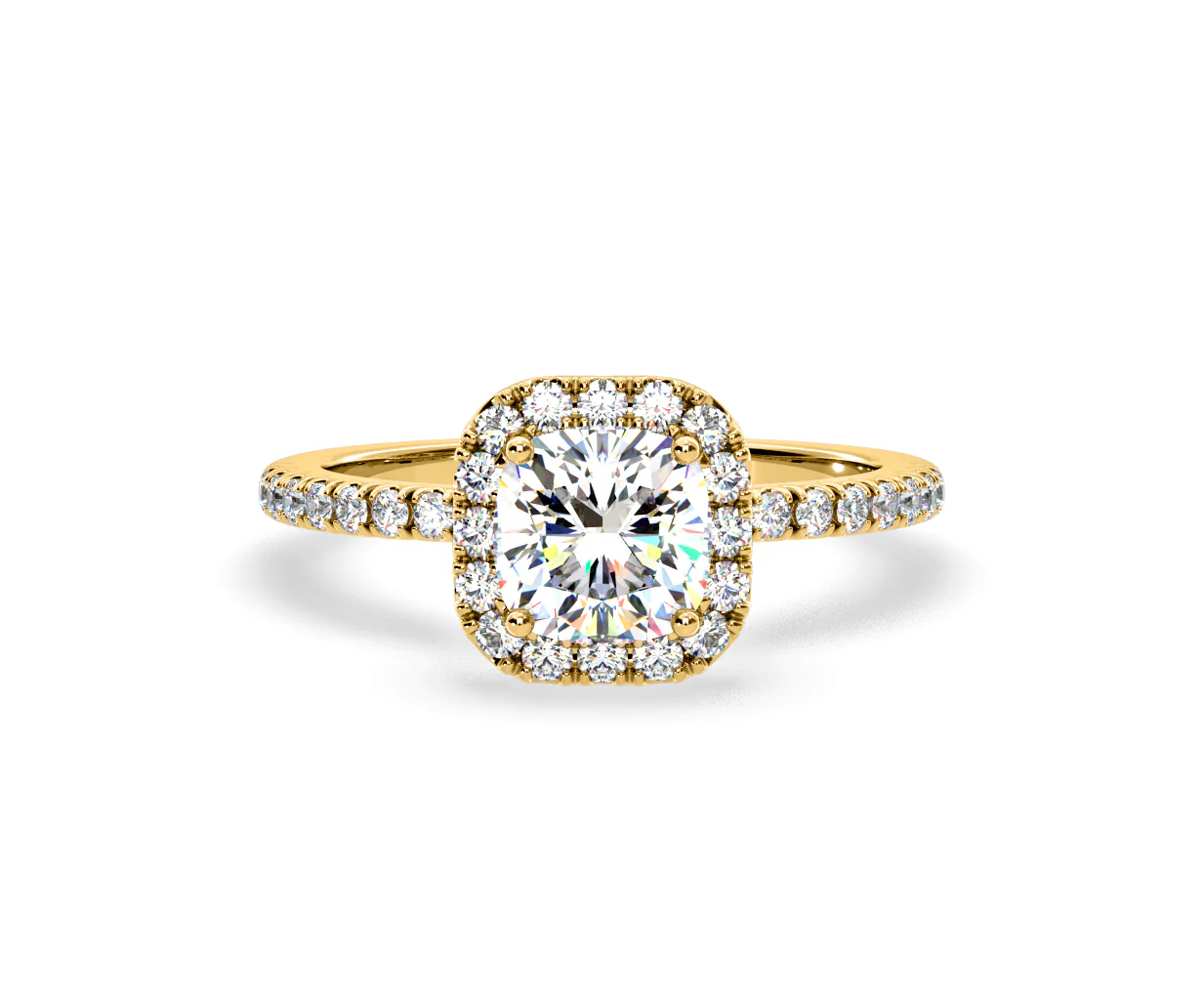 Beatrice Lab Diamond Halo Engagement Ring in 18K Gold 1.65ct F/VS1 - Image 167