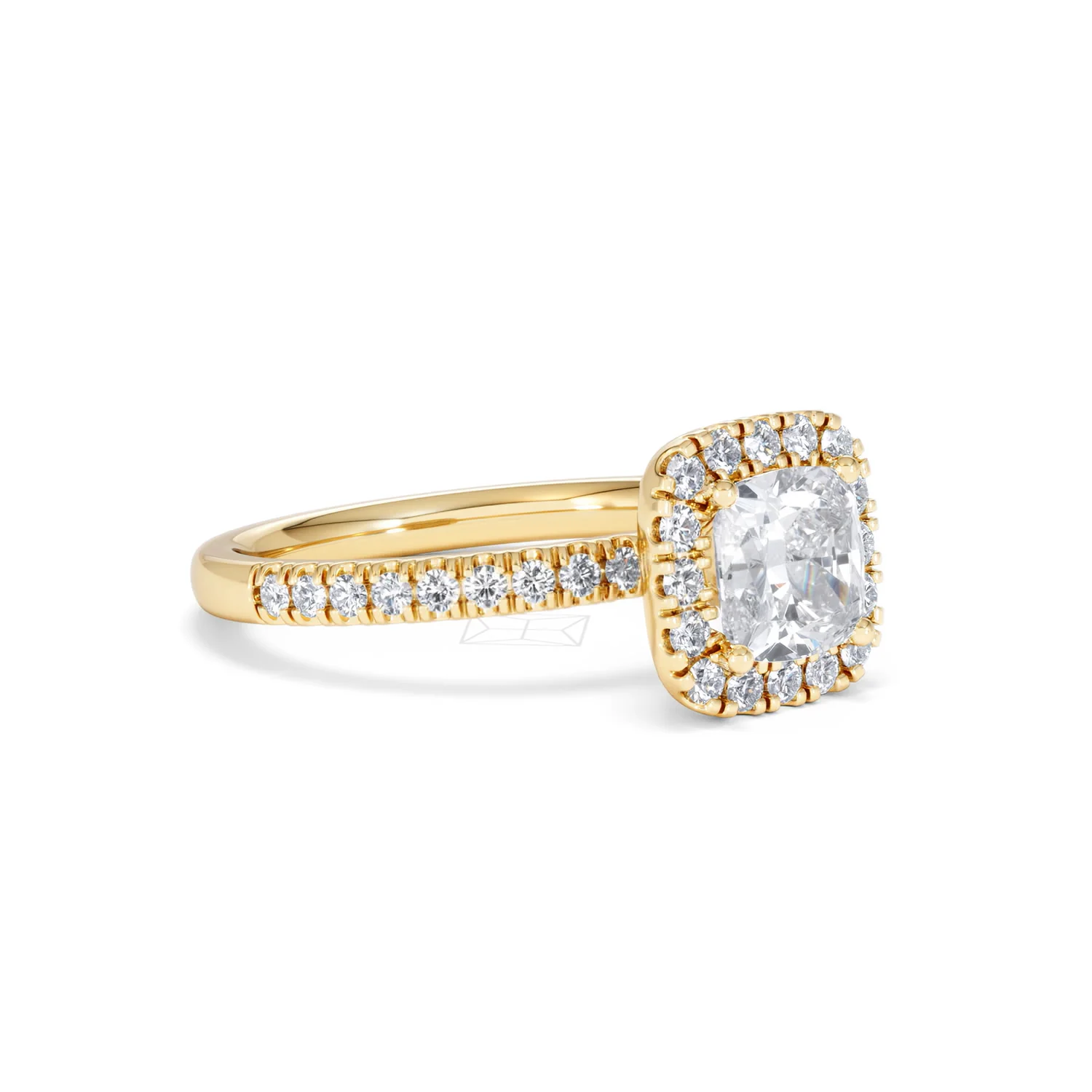 Beatrice Lab Diamond Halo Engagement Ring in 18K Gold 1.65ct F/VS1 - Image 17