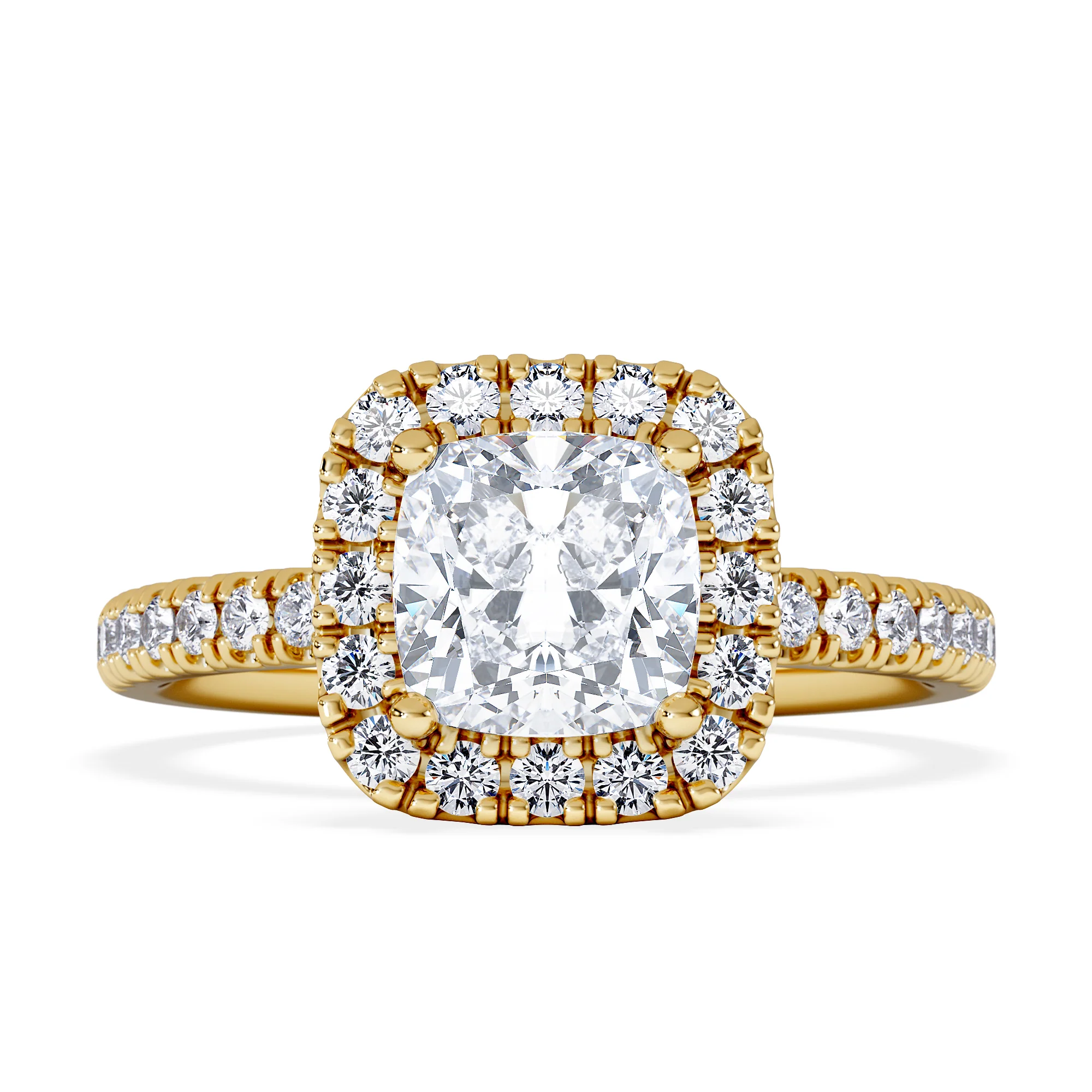 Beatrice Lab Diamond Halo Engagement Ring in 18K Gold 1.65ct F/VS1 - Image 6