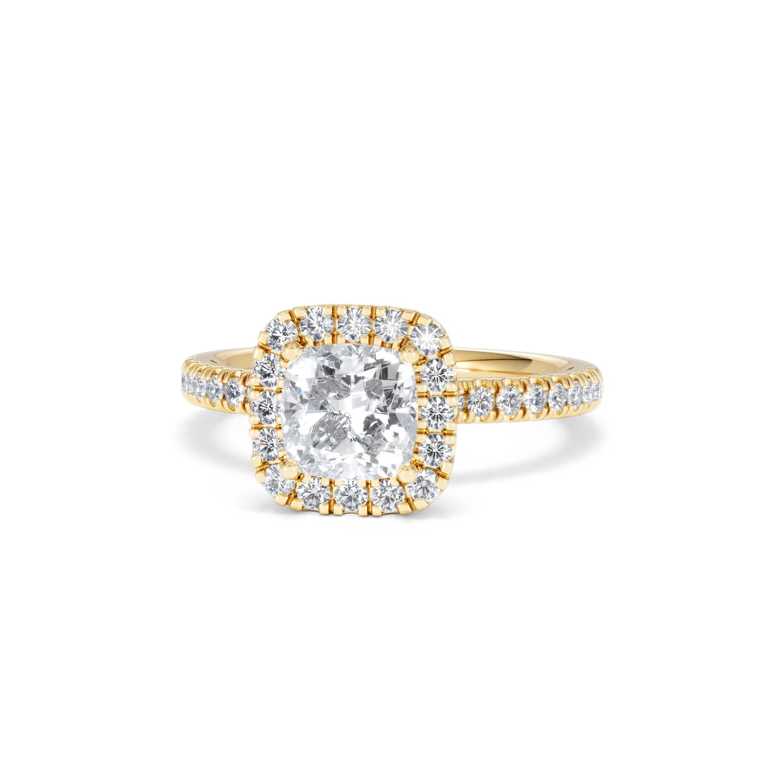 Beatrice Lab Diamond Halo Engagement Ring in 18K Gold 1.65ct F/VS1 - Image 86