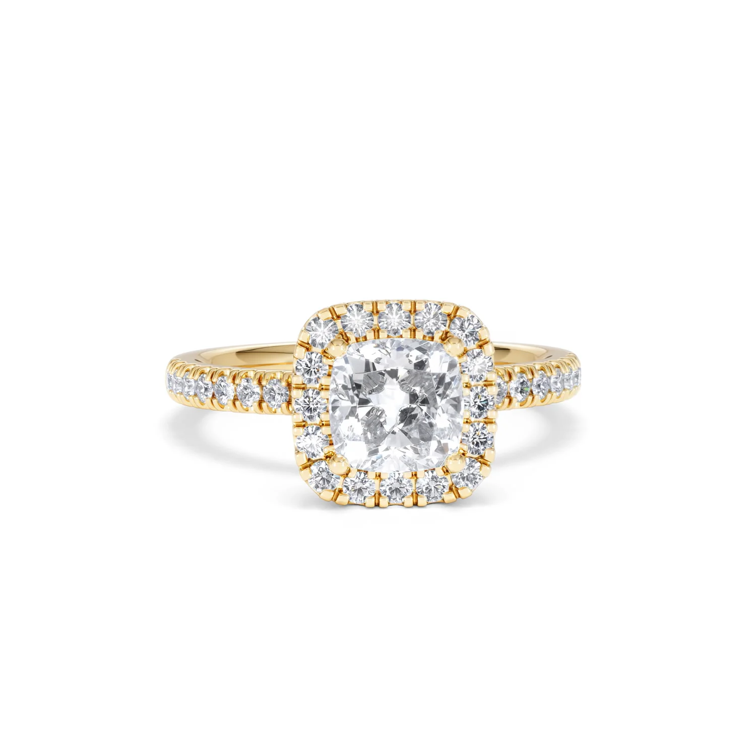 Beatrice Lab Diamond Halo Engagement Ring in 18K Gold 1.65ct F/VS1 - Image 9