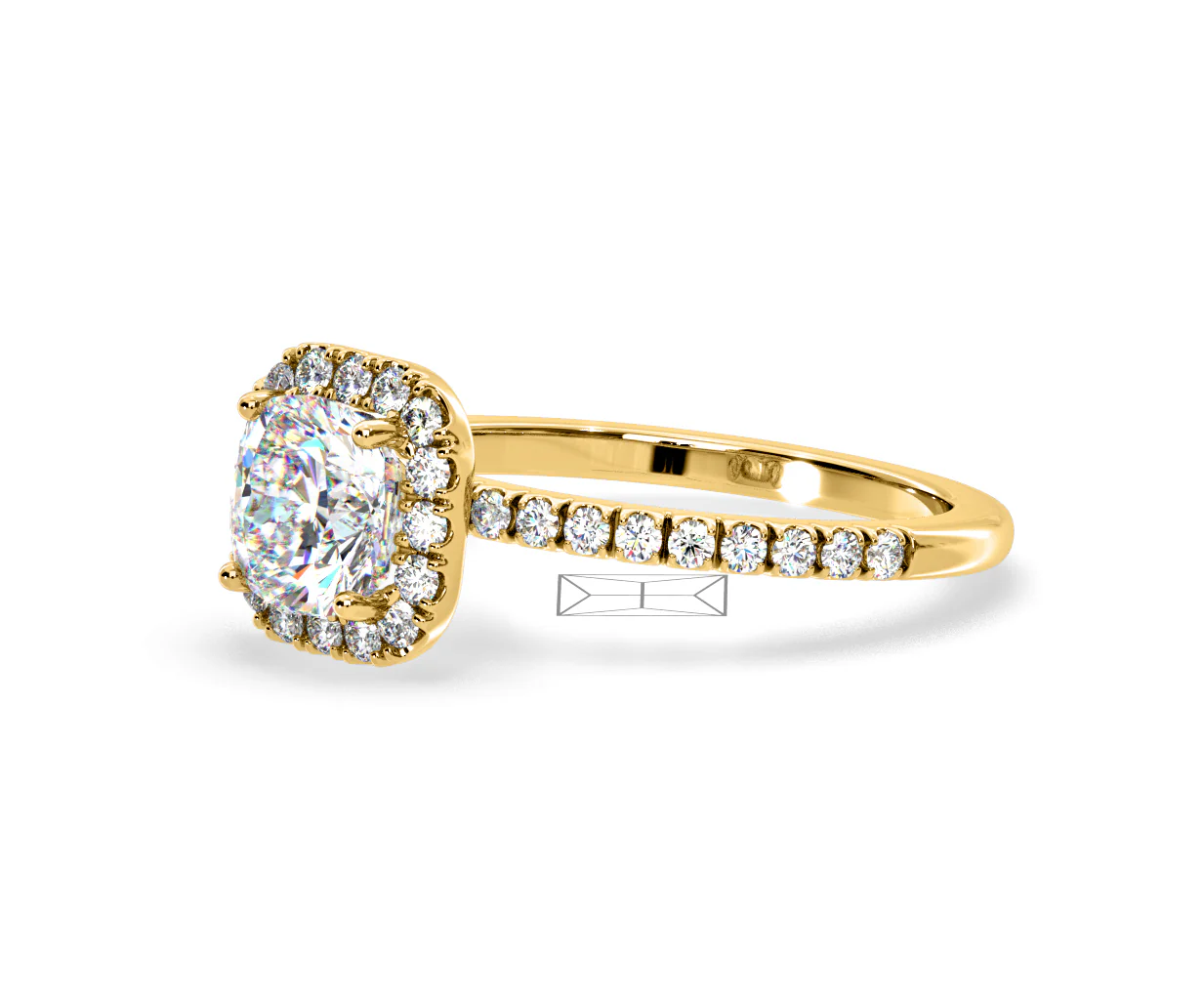 Beatrice Lab Diamond Halo Engagement Ring in 18K Gold 1.65ct F/VS1 - Image 98